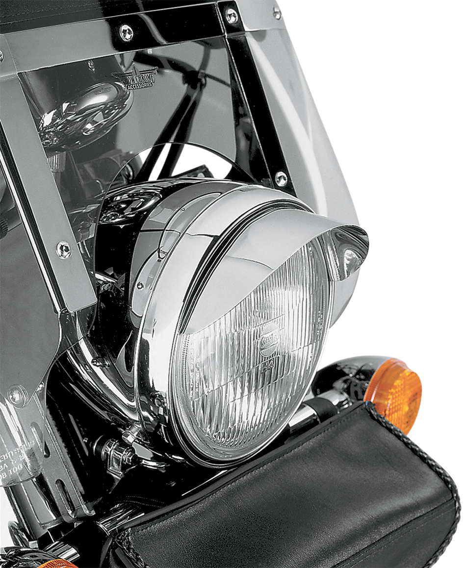 SHOW CHROME 7" Headlight Visor - Chrome 53-429