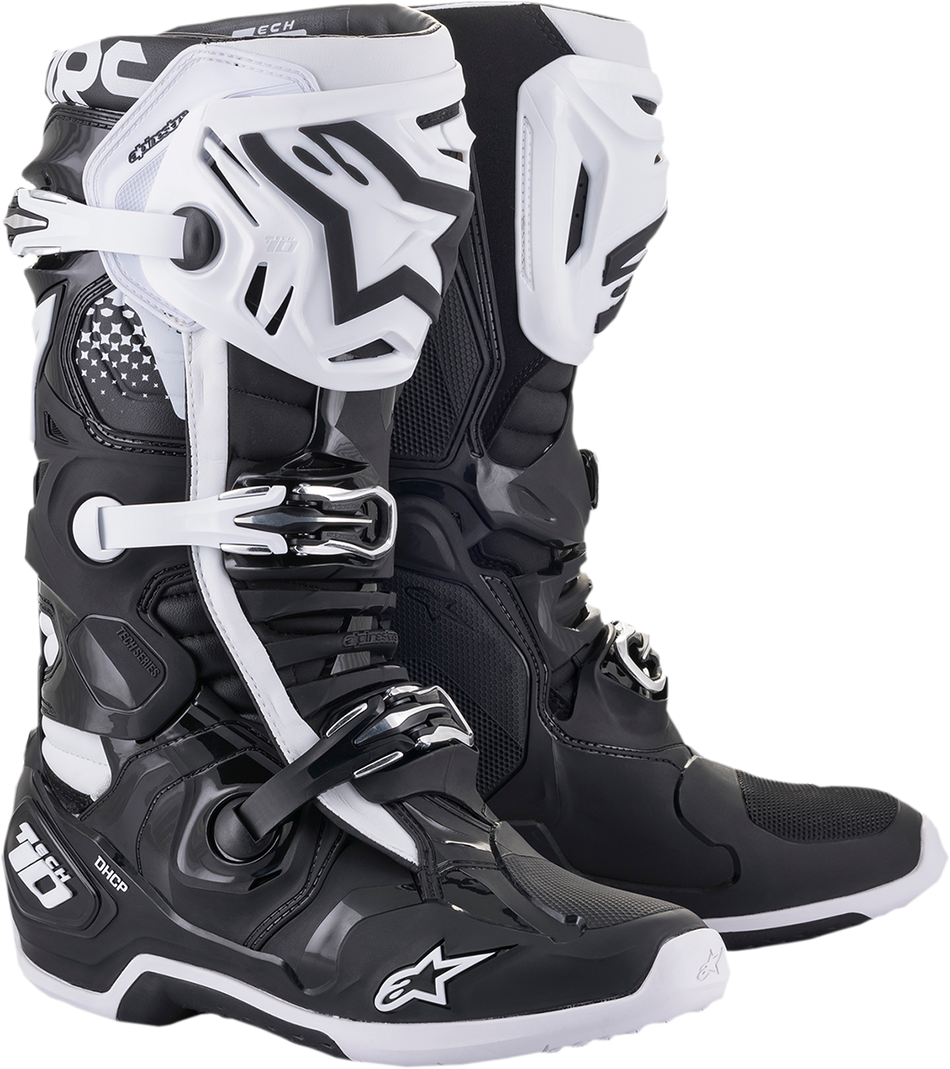 ALPINESTARS Tech 10 Boots - Black/White - US 8 2010020-12-8