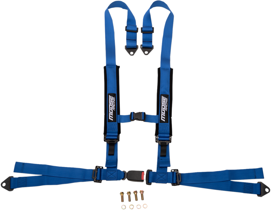 MOOSE UTILITY Seat Harness - 4 Point - 2x2 - Blue 100-4404-PU