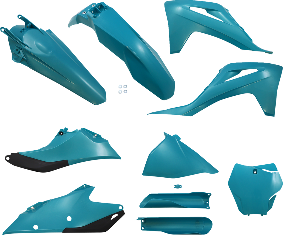 ACERBIS Standard Replacement Body Kit - Teal/Black/Metallic 2872797441