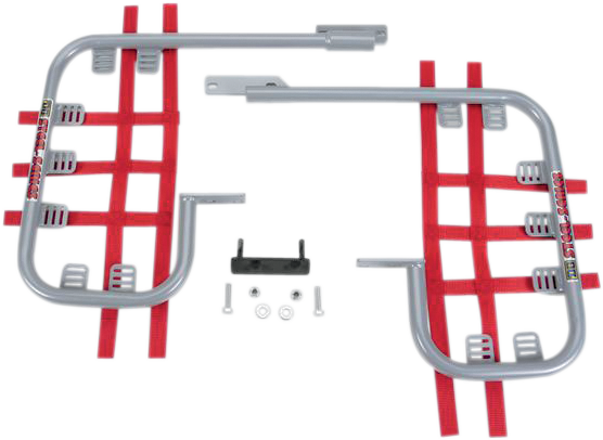 DG PERFORMANCE Nerf Bars - TRX250EX - Silver/Red 54-2500