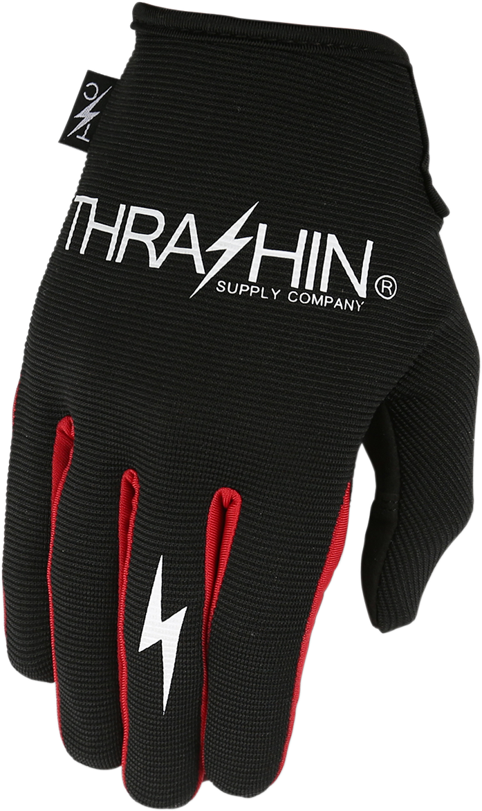 THRASHIN SUPPLY CO. Stealth Gloves - Black/Red - 2XL SV1-02-12