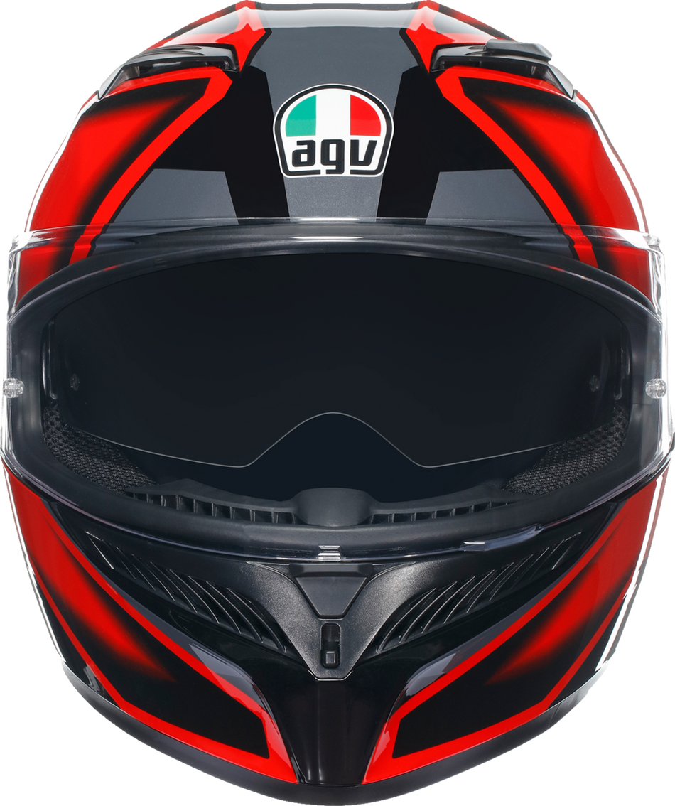 AGV K3 Helmet - Compound - Black/Red - Large 2118381004009L