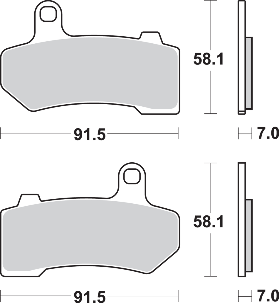 SBS Sintered Brake Pads - Harley-Davidson 830H.HS