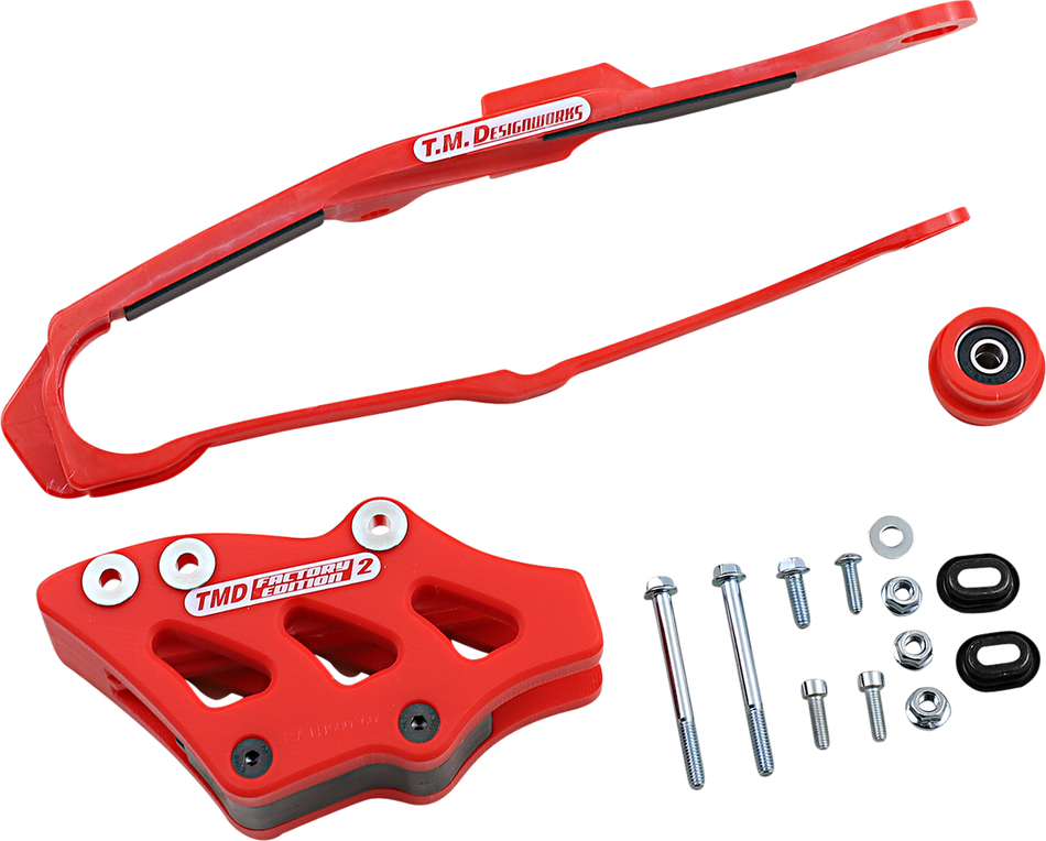 T.M. DESIGNWORKS Chain Guide/Slider - Honda - Red DCK-OR15-RD