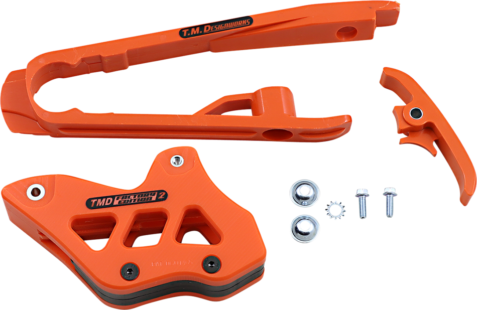 T.M. DESIGNWORKS Chain Guide/Slider - KTM/Gas Gas - Orange DCK-KT4-OR