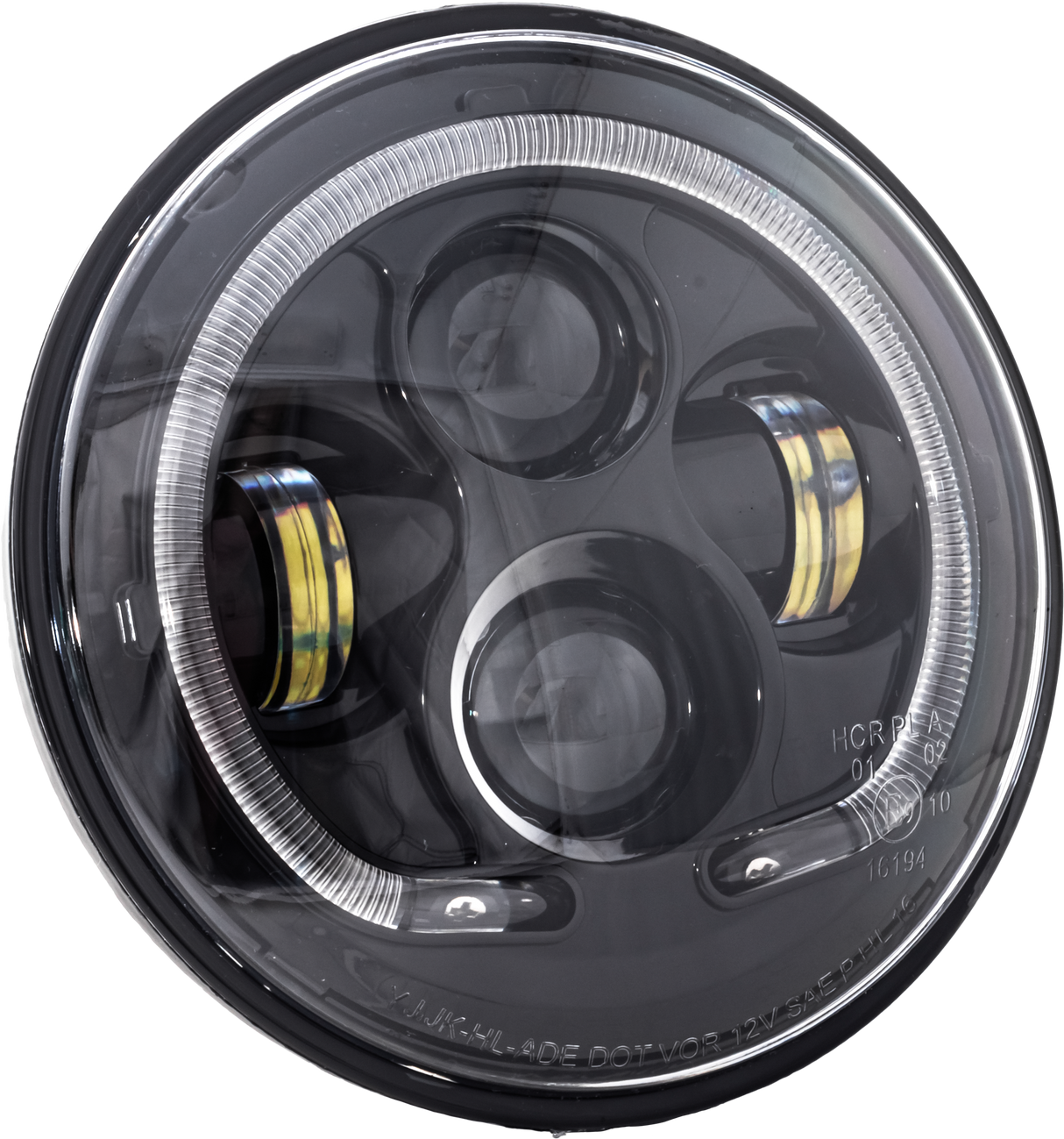 LETRIC LIGHTING CO7" Led Headlight Black Halo IndianLLC-ILHP-7B