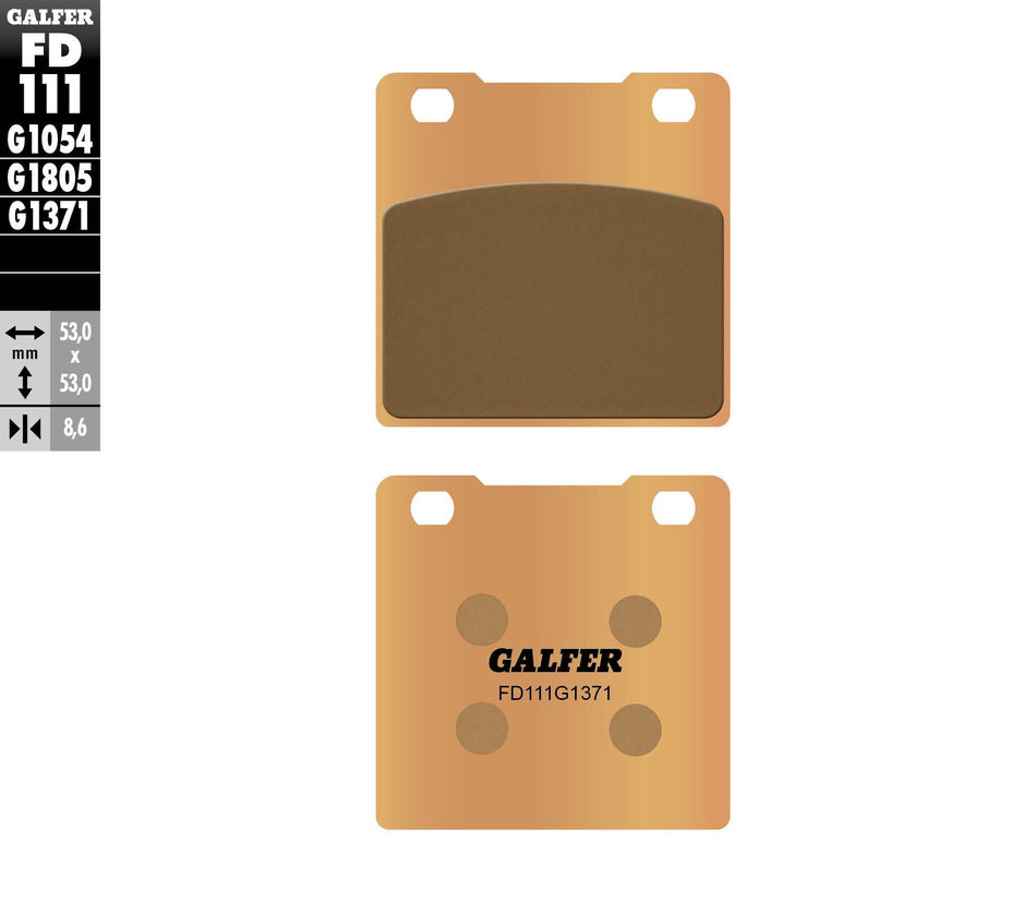 GALFER Brake Pads Sintered Fd111g1371 FD111G1371