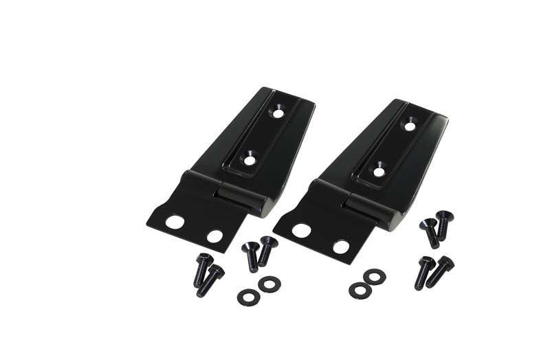 Kentrol 07-18 Jeep Wrangler JK Hood Hinge Pair - Powdercoat Black 50572