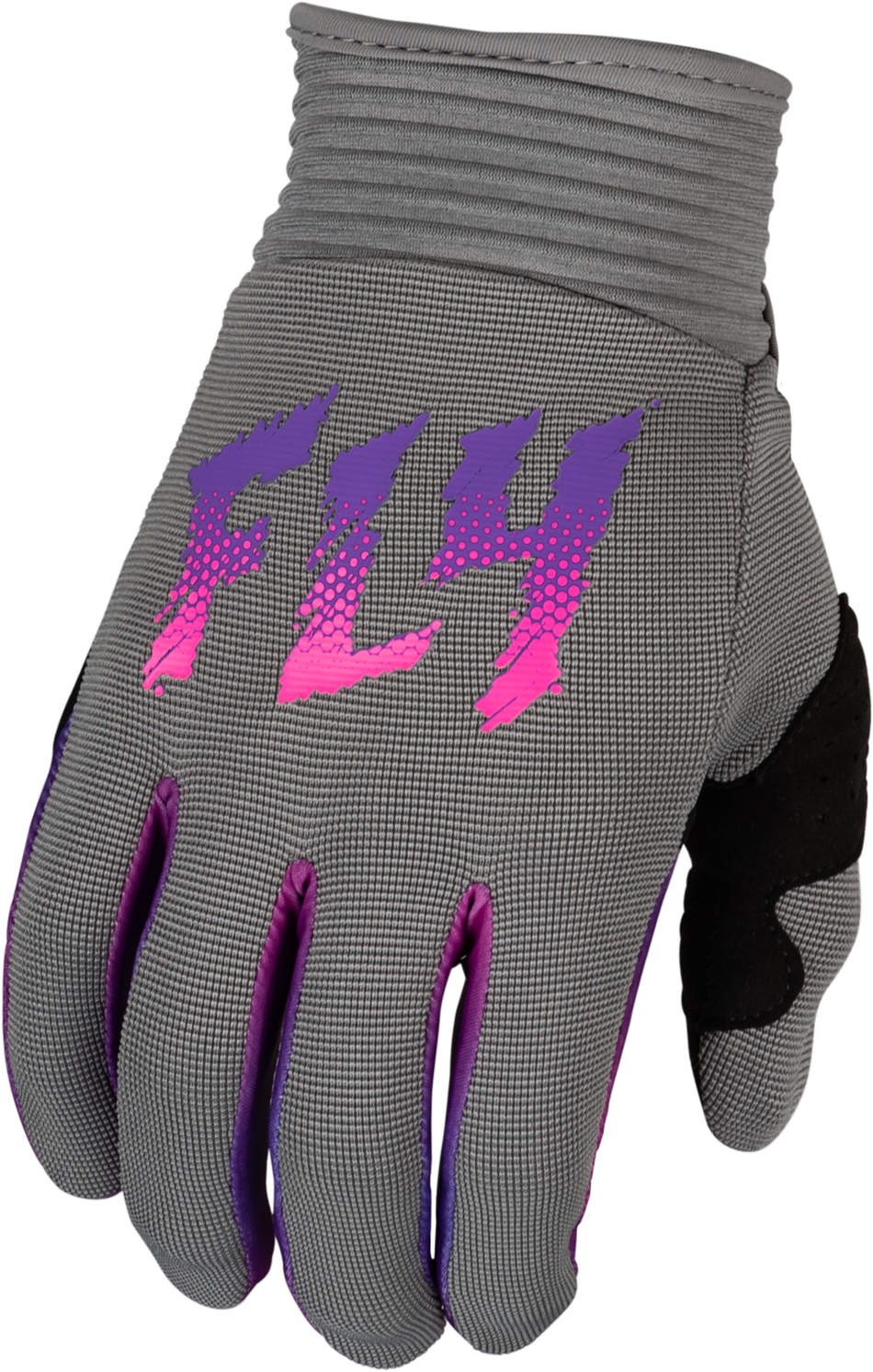 FLY RACING Youth F-16 Gloves Grey/Pink/Purple Ym 377-210YM