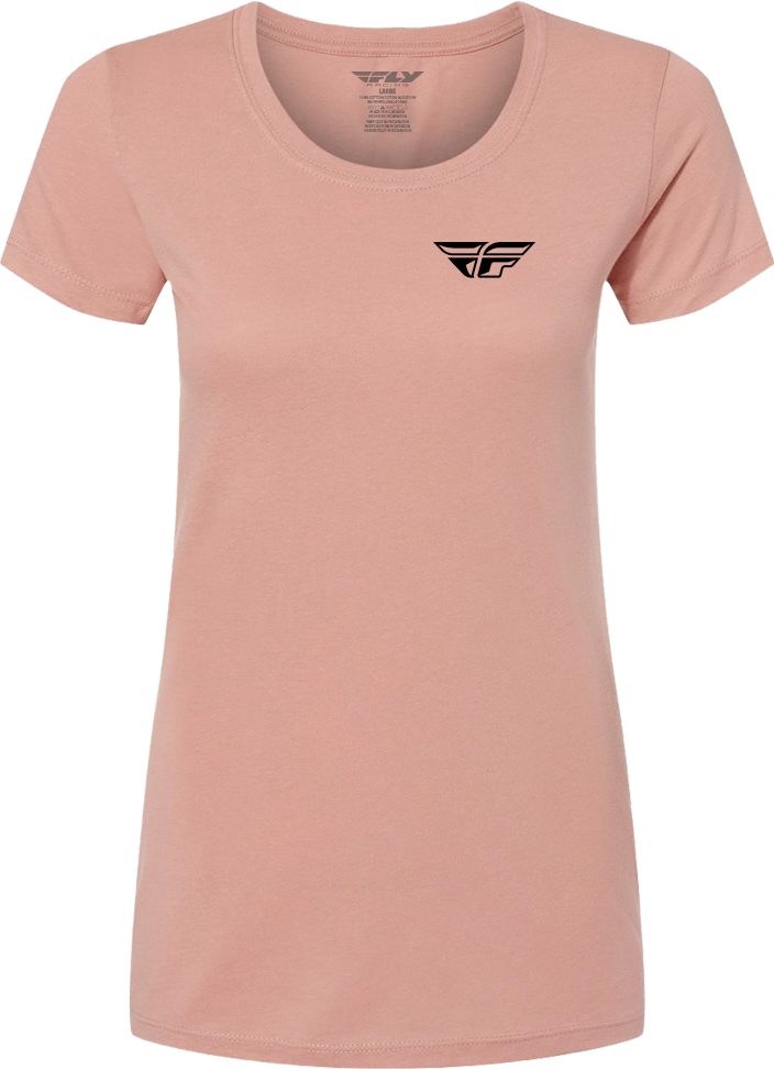 FLY RACING Women's Fly Pulse Tee Peach Lg 356-0089L