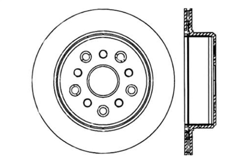 StopTech 93-98 Toyota Supra Turbo Drilled Left Rear Rotor 128.44105L