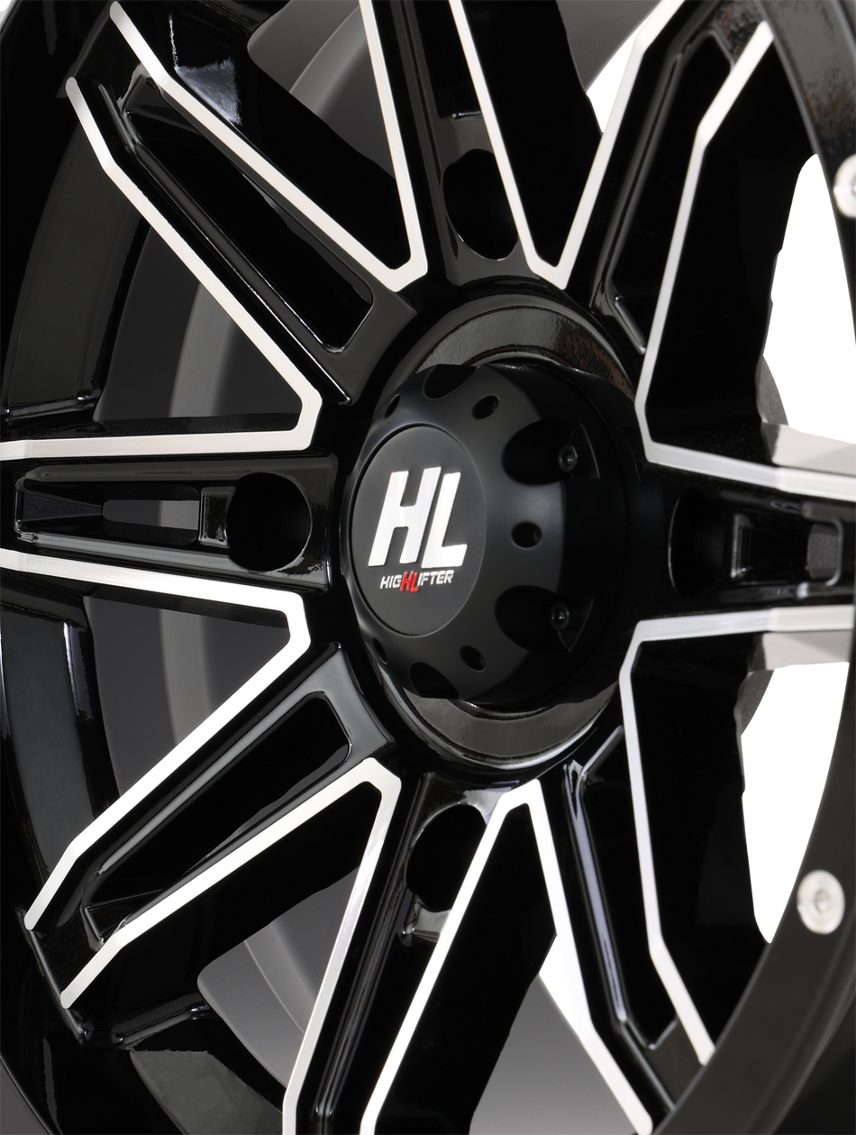 Rueda HIGH LIFTER - HL22 - Delantera/Trasera - Negro brillante con mecanizado - 14x7 - 4/156 - 4+3 (+10 mm) 14HL22-1156