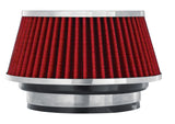 Spectre Adjustable Conical Air Filter 2-1/2in. Tall (Fits 3in. / 3-1/2in. / 4in. Tubes) - Red 8162