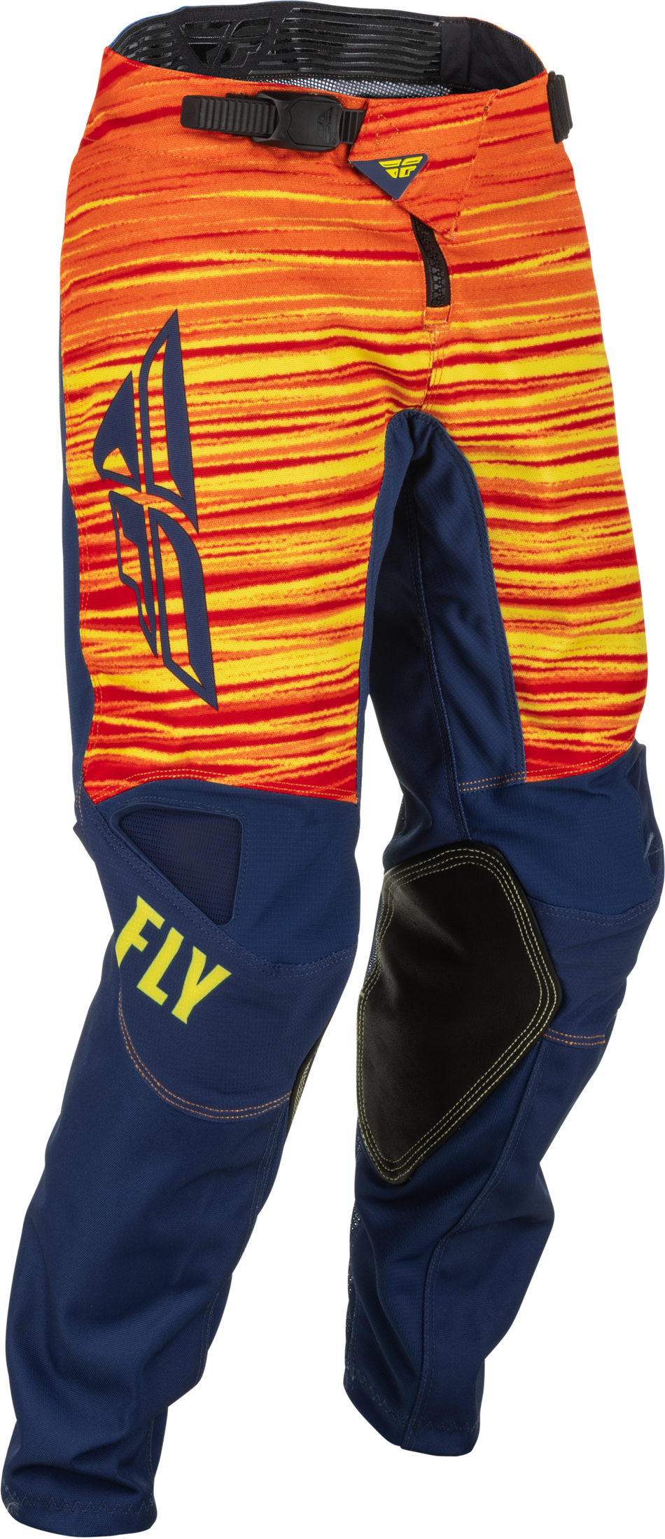 FLY RACING Youth Kinetic Wave Pants Navy/Yellow/Red Sz 18 375-53618