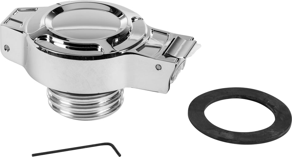 HARDDRIVE Flip Up Gas Cap Chrome 75-085R