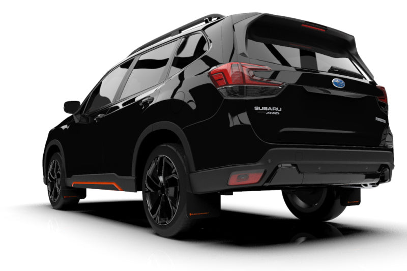 Rally Armor 2019 Subaru Forester UR Black Mud Flap w/ Orange Logo MF52-UR-BLK/OR