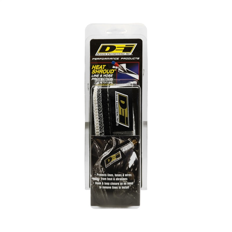 DEI Heat Shroud 3/4in I.D. x 3ft - Aluminized Sleeving - Hook and Loop Edge 10457