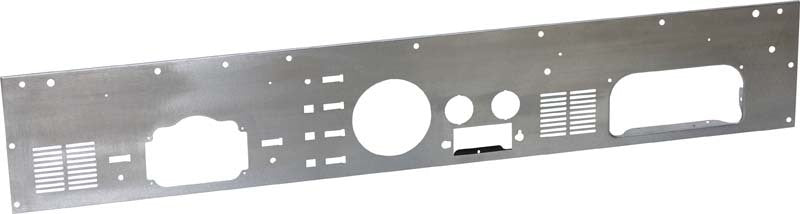 Kentrol 77-86 Jeep CJ Dash Panel (with radio opening) Brushed Silver 30565