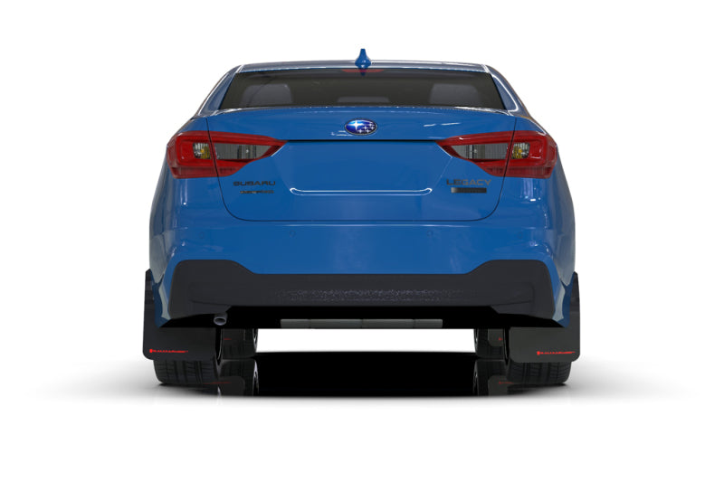 Rally Armor 20+ Subaru Legacy UR Black Mud Flap w/ White Logo MF64-UR-BLK/WH