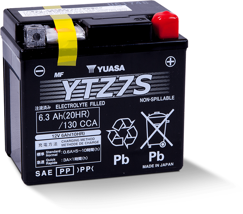 Yuasa YTZ7S Maintenance Free AGM 12 Volt Battery YUAM727ZS