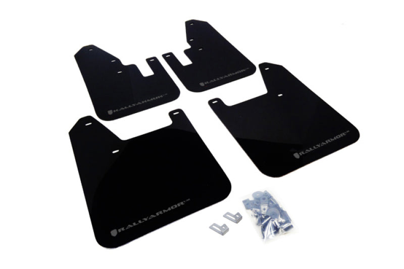 Rally Armor 1998-2002 Subaru Forester UR Black Mud Flap w/ Grey Logo MF13-UR-BLK/GRY