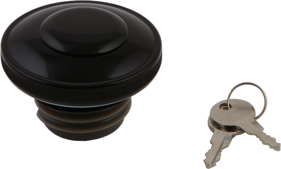 HARDDRIVE Gas Cap Screw-In W/Lock&cover Vented Black 03-0320AB-A