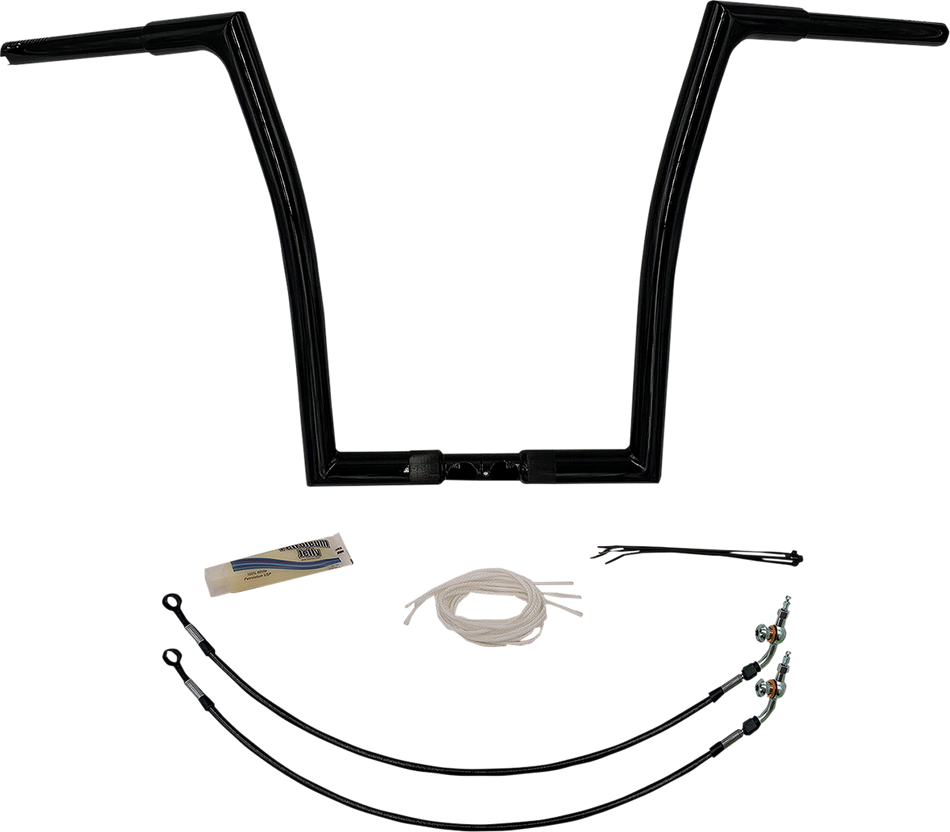 FAT BAGGERS INC. Handlebar Kit - Flat Top - 16" - Black 709316-B