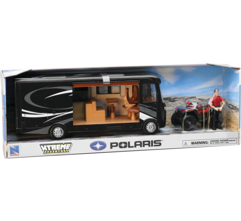 New Ray Toys Polaris Sportsman with RV Van and Figurine SS-37356