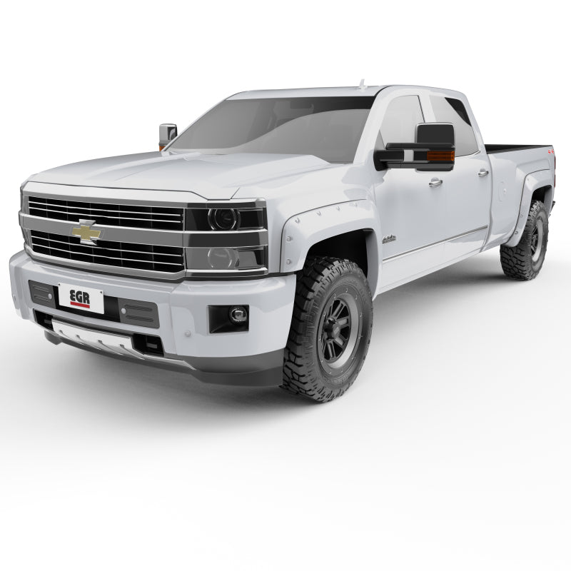 EGR 14+ Chev Silverado 6-8ft Bed Bolt-On Look Color Match Fender Flares - Set - Summit White 791574-GAZ