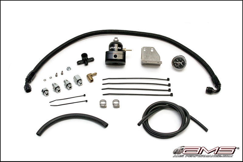 AMS Performance 08-15 Mitsubishi EVO X Fuel Pressure Regulator Kit - Black AMS.04.07.0001-1