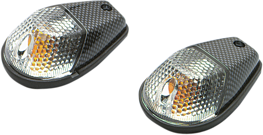 K&S TECHNOLOGIES Flush Mount Marker Lights - Carbon/Clear 25-8015