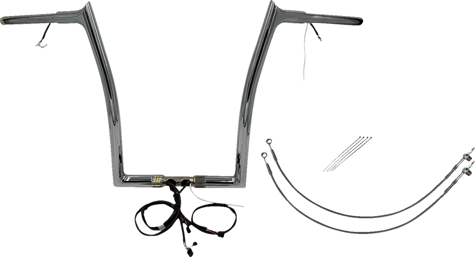 FAT BAGGERS INC. Handlebar Kit - Pointed Top - 16" - Chrome 902916