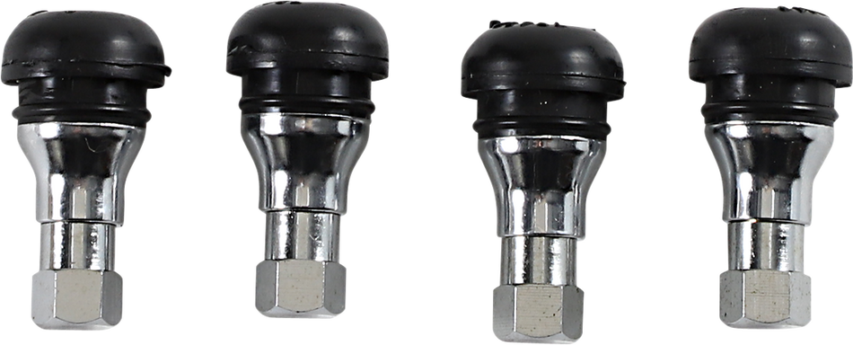 MOOSE UTILITY Valve Stem - Push-In - Chrome/Black TR412C-B4