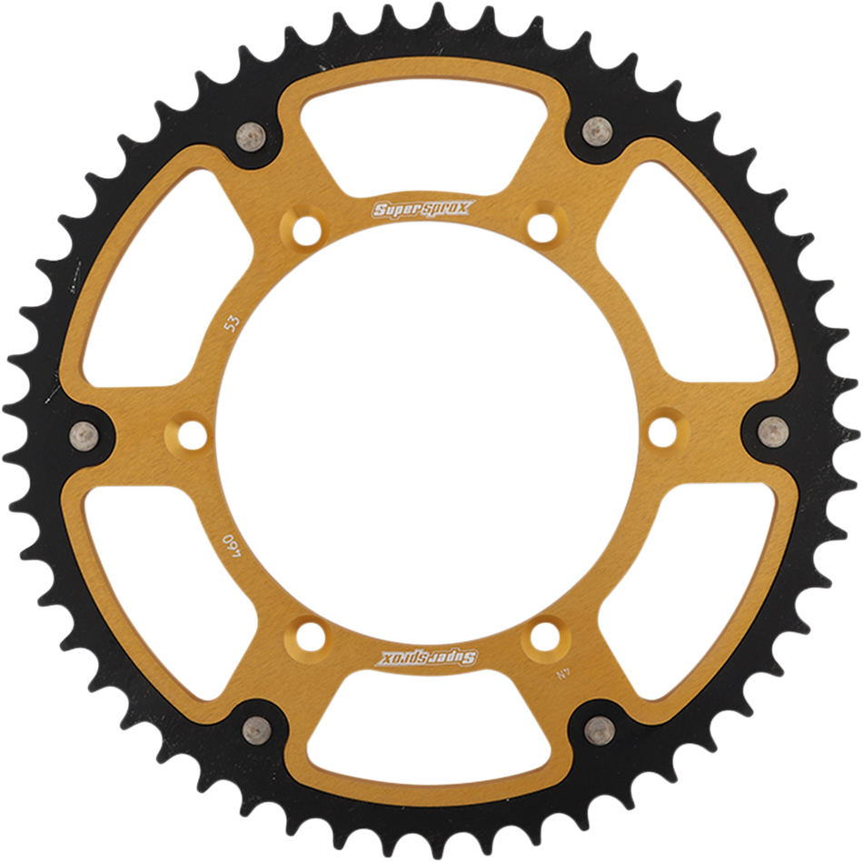 SUPERSPROX Stealth Rear Sprocket - 53 Tooth - Gold - Kawasaki/Suzuki RST-460-53-GLD