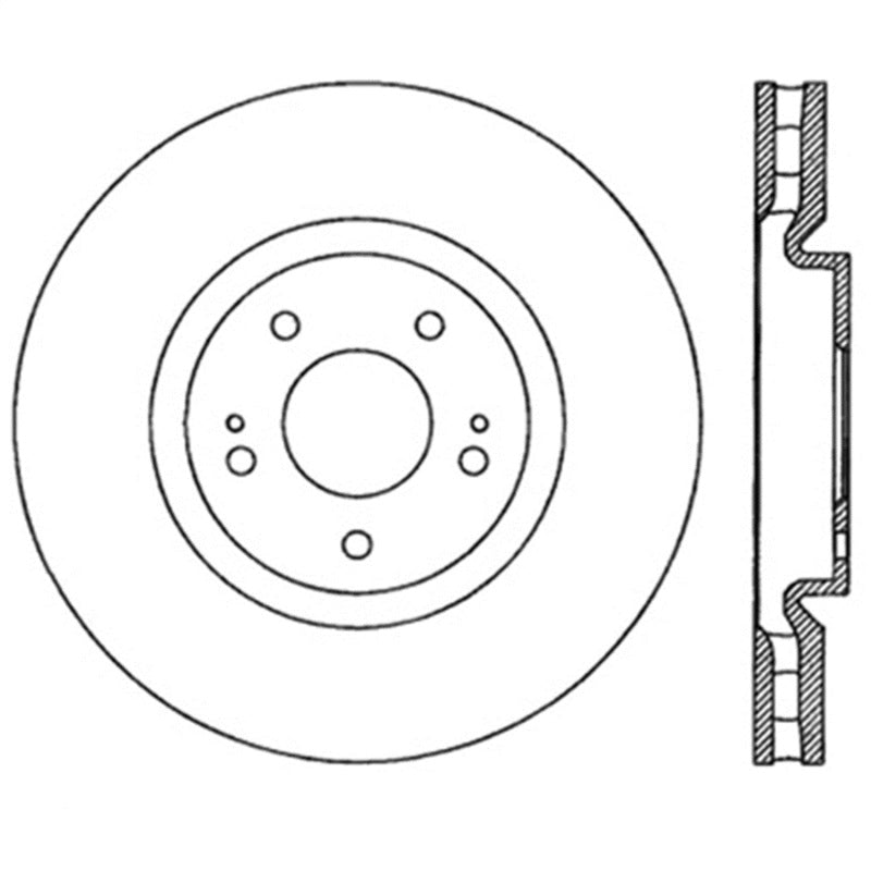 StopTech Power Slot 03-06 Evo 8 & 9 Slotted Left Front Rotor 126.46064SL