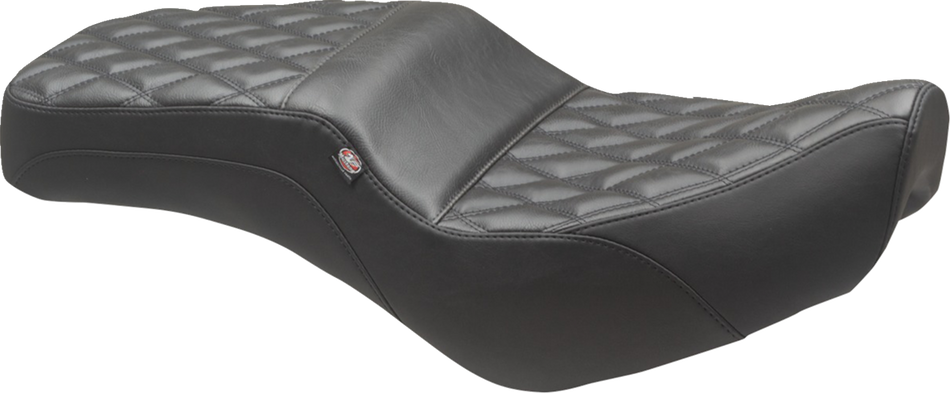 MUSTANG Squareback Seat - Black - Double Diamond - Rebel 300/500 '17-'23 84003