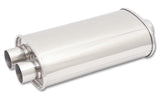 Vibrant StreetPower Oval Muffler 5in x 9in x 15in - 3in inlet/Dual Outlet (Center In - Dual Out) 1136