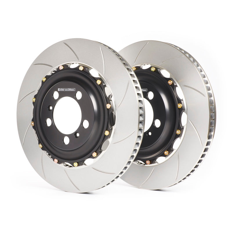 GiroDisc 2016+ Chevrolet Camaro ZL1 (6th Gen Incl 1LE Pkg Shorter Front Pad) Slotted Front Rotors A1-211