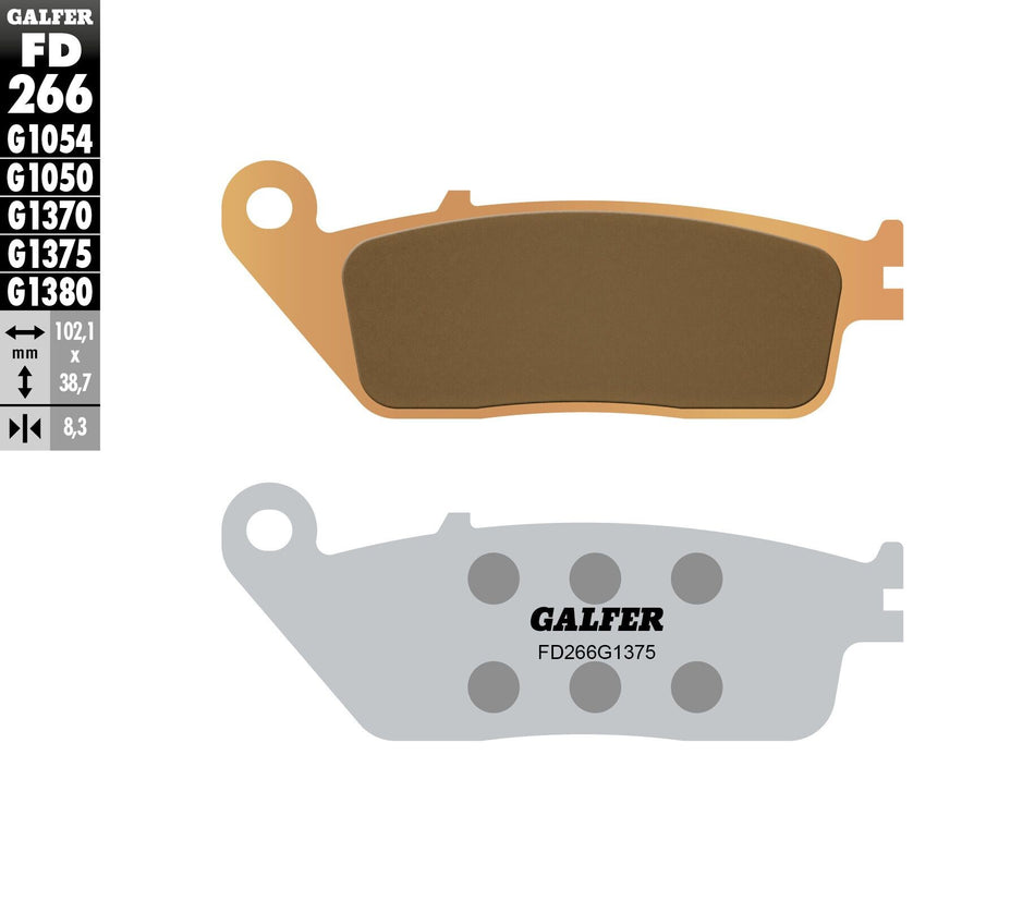 GALFER Brake Pads Sintered Ceramic Fd266g1375 FD266G1375