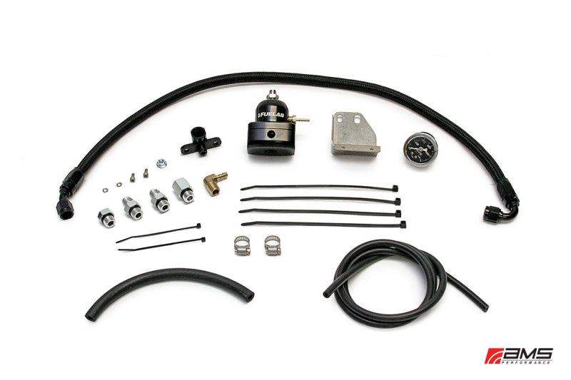 AMS Performance 08-15 Mitsubishi EVO X Fuel Pressure Regulator Kit - Black AMS.04.07.0001-1