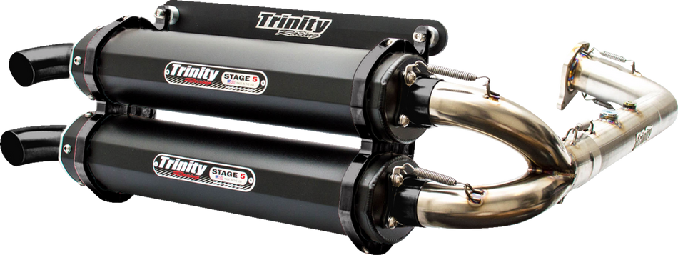 TRINITY RACING Stage 5 Dual Exhaust - Cerakote Black TR-4153D-C2