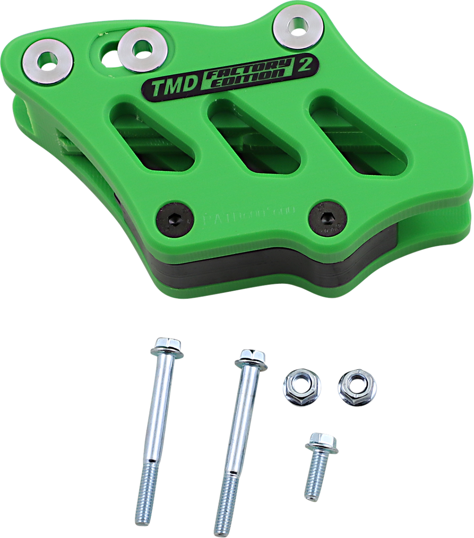 T.M. DESIGNWORKS Chain Guide - Kawasaki - Green RCG-KX5-GR