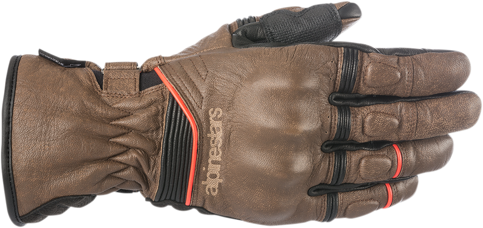 Guantes de cuero ALPINESTARS Caf Divine Drystar - Marrón/Negro - 3XL 3528318-82-3X 