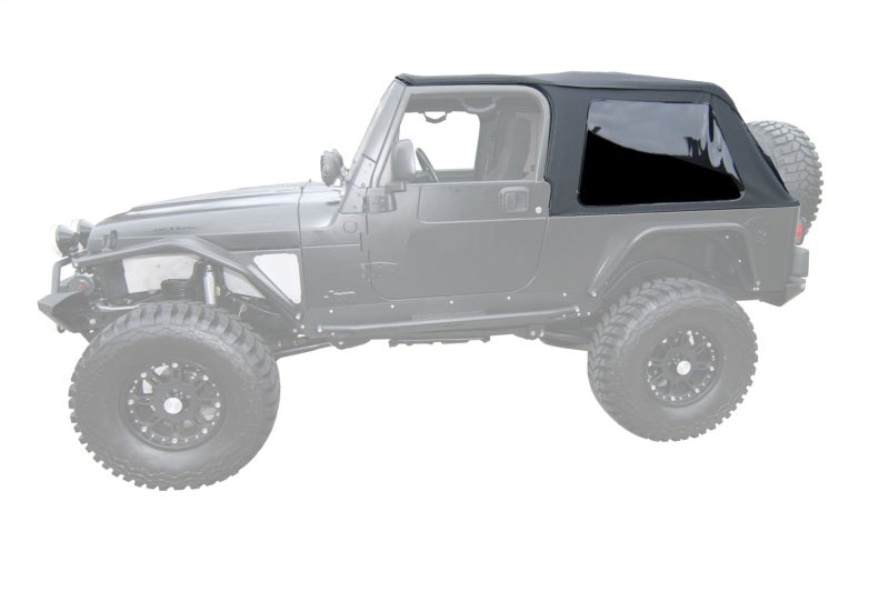 Rampage 2004-2006 Jeep Wrangler(TJ) LJ Unlimited Frameless Soft Top Kit - Black Diamond 109635