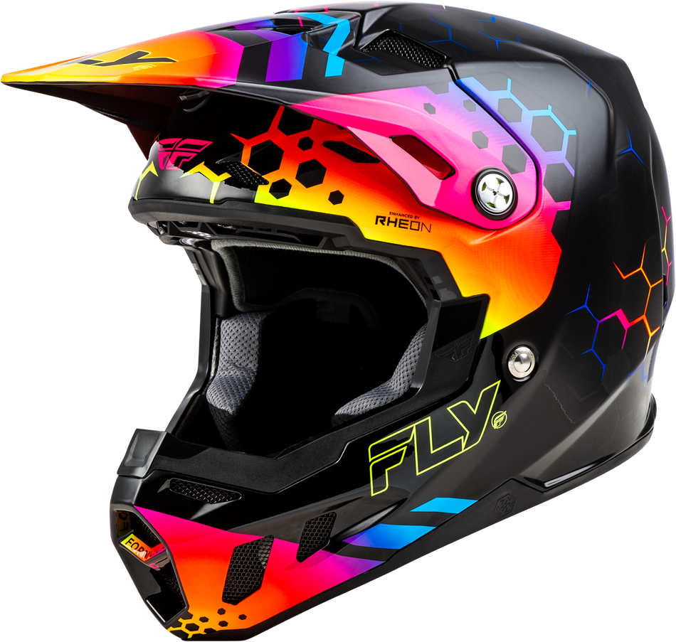 FLY RACING Youth Formula CC Tektonic Helm Schwarz/Sunset YL 73-4332YL