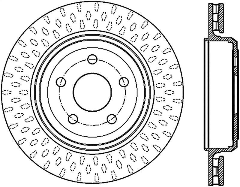 StopTech 12-13 Jeep SRT8 Rear Right Slotted Sport Brake Rotor 126.58009SR