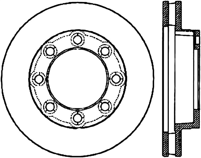 StopTech Slotted & Drilled Sport Brake Rotor 127.66003L