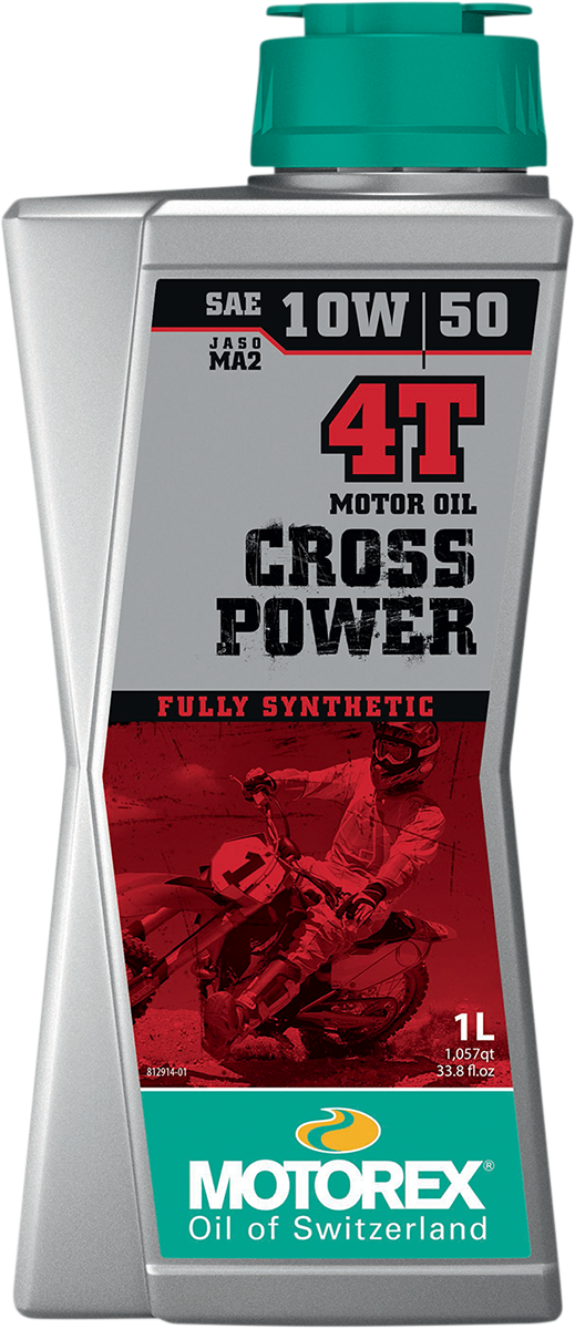 Aceite de motor MOTOREX Cross Power sintético 4T - 10W-50 - 1L 198401 