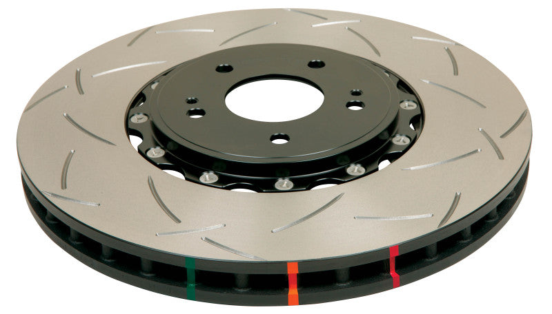 DBA 02-10 WRX / 13+ FR-S / 13+ BRZ Premium  Front Slotted 5000 Series 2 Piece Rotor w/ Black Hat 5010BLKS